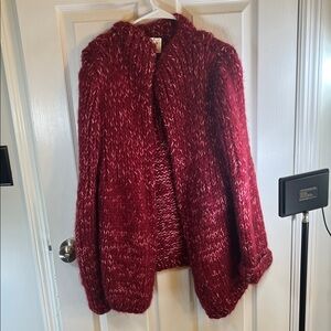 Chunky Knit Red Sweater